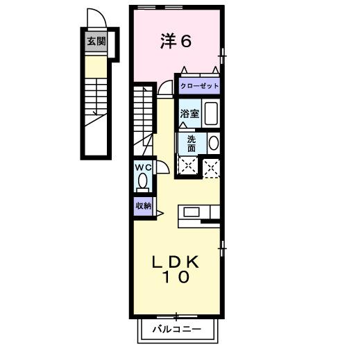 ディスポワール　Ⅱ（201） 間取り図画像