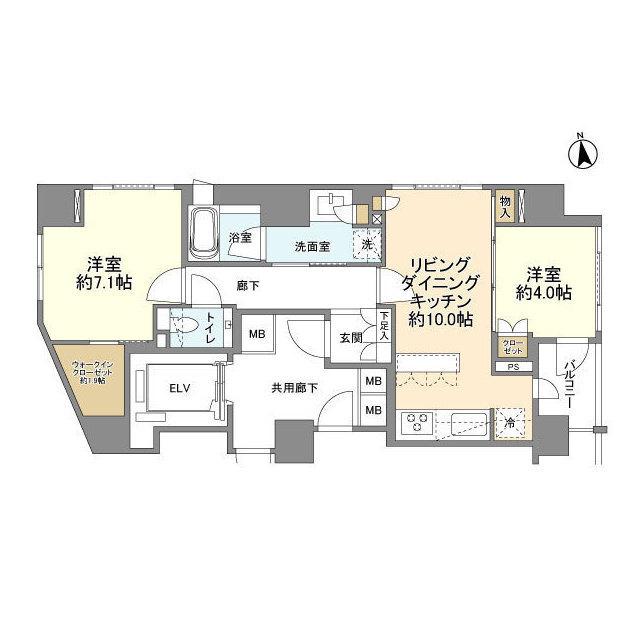 ザ・パークハウスアーバンス高輪（602） 間取り図画像