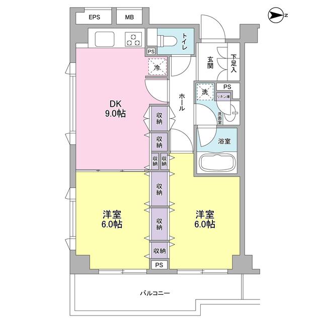 リバーレ蒲田仲六郷（501） 間取り図画像