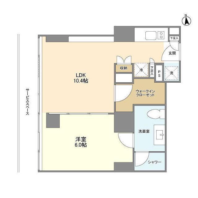 フロンティアレジデンスザタワー品川（1008） 間取り図画像