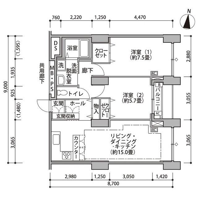 東雲キャナルコートＣＯＤＡＮ１４号棟（1008） 間取り図画像