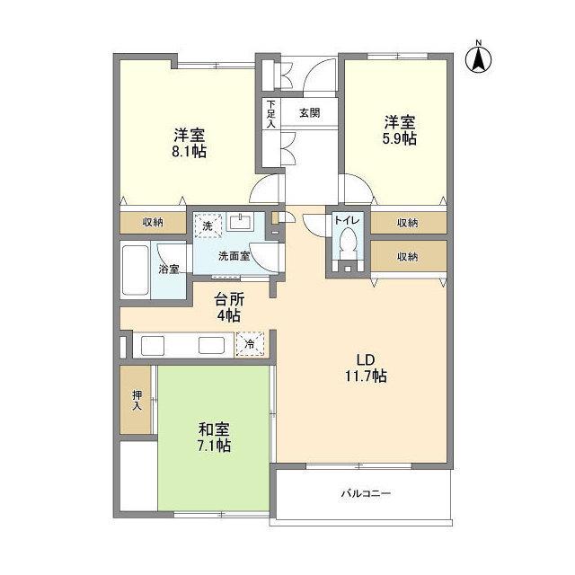 武蔵野パークヒルズ（202） 間取り図画像