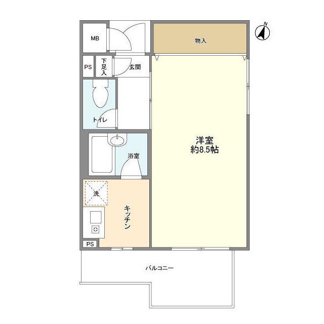 地蔵前マンション（301） 間取り図画像