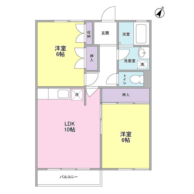 武蔵関マンション５号棟（H2） 間取り図画像