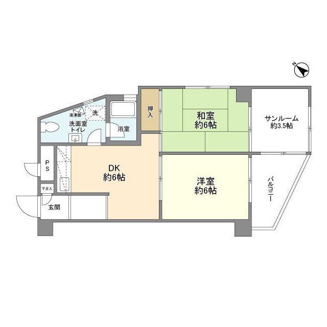 ラポール上野毛（501） 間取り図画像
