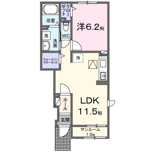 レジーナ　ガーデンＡ（103） 間取り図画像