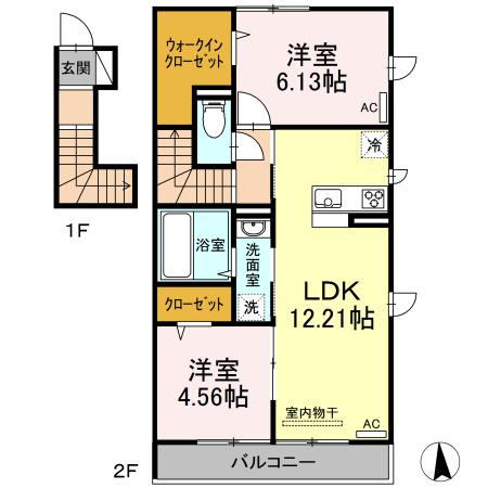 プランドール西武（201） 間取り図画像