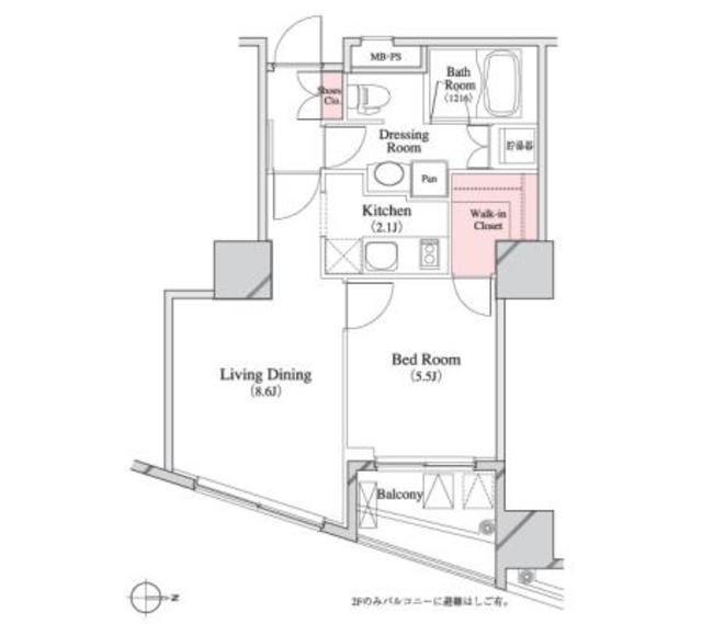 パークキューブ八丁堀（1106） 間取り図画像