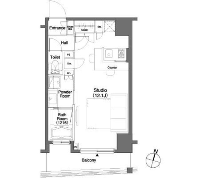 パークキューブ笹塚（1505） 間取り図画像