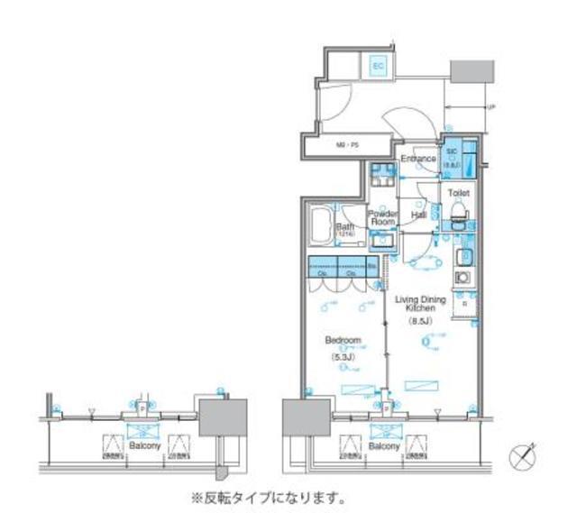 パークアクシス豊洲キャナル（1103） 間取り図画像