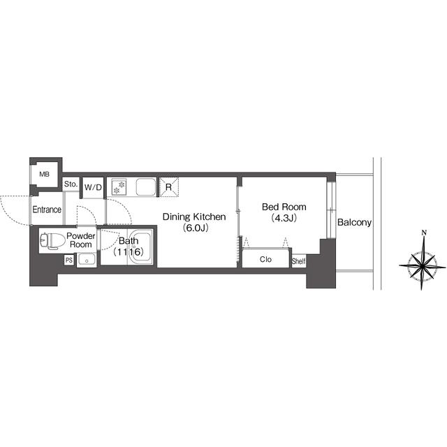 バウスフラッツ高円寺（504） 間取り図画像