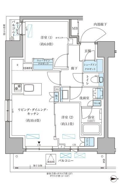 パークアクシス住吉ガーデンスクエア（701） 間取り図画像