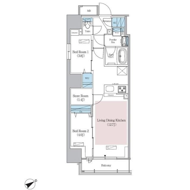 アーバネックス浅草橋フロント（0801） 間取り図画像