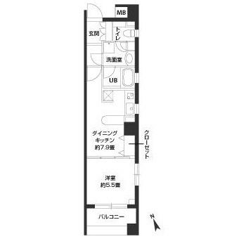 カスタリア新富町Ⅳ（0301） 間取り図画像