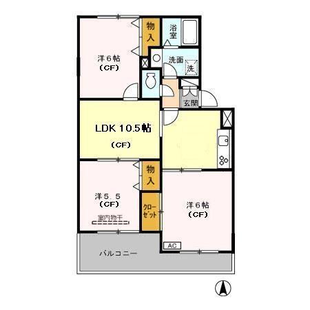 ヴァンベール東川口　Ⅰ/Ⅱ/Ⅲ（Ⅰ202） 間取り図画像