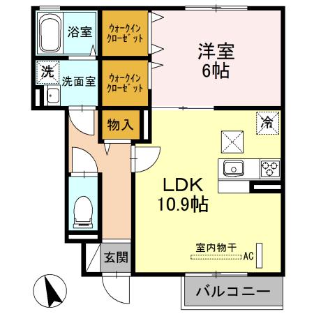 メゾンソレイユ朝日（102） 間取り図画像