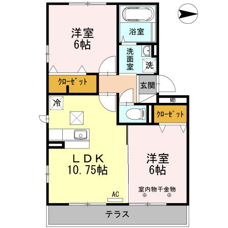 ベルウィル・メゾン（105） 間取り図画像