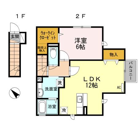 ドエル中野Ⅱ（201） 間取り図画像