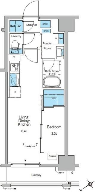 ルフォンリヴェント門前仲町（802） 間取り図画像