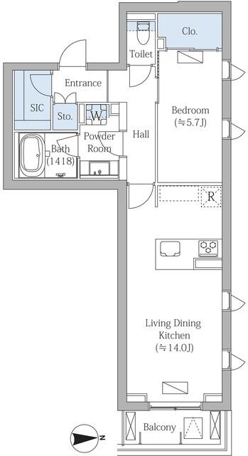 ＭＯＣＸＩＯＮ　ＰＲＥＭＩＵＭ四谷大京町（308） 間取り図画像