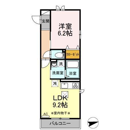 オリヴィア山手（201） 間取り図画像