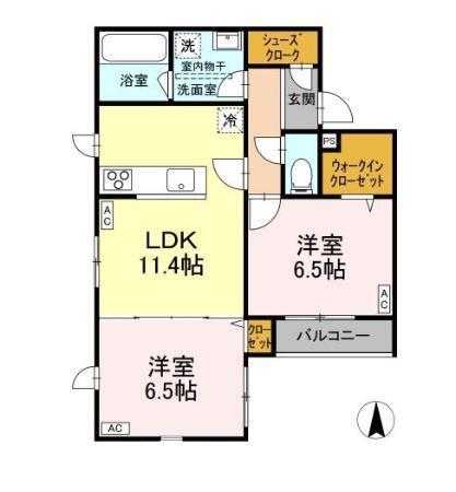 Bloom桜新町（101） 間取り図画像