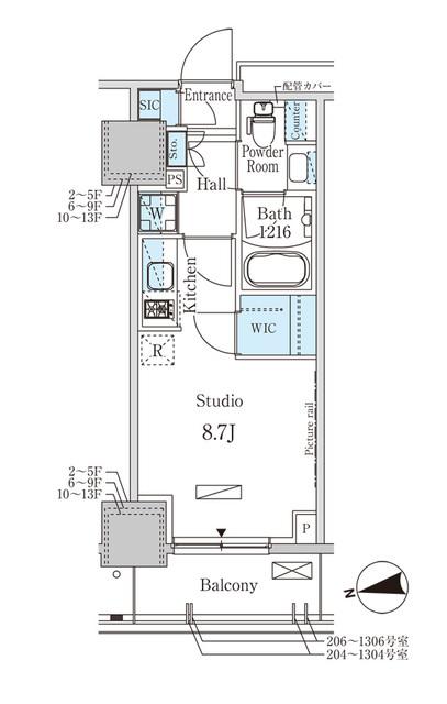 パークアクシス赤塚（406） 間取り図画像