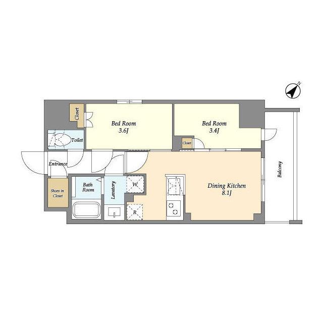 Ａｕｇｕｓｔａ　Ｒｅｓｉｄｅｎｃｅ　新小岩（0401） 間取り図画像