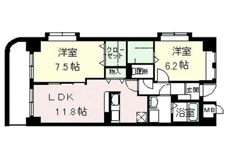 ラポール西大島　ウエスト（601） 間取り図画像