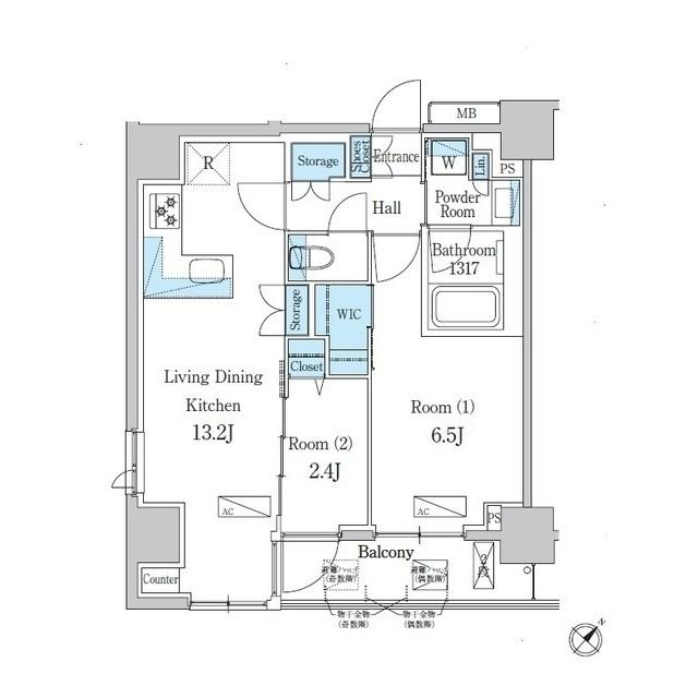 デュオフラッツ一之江Ｗｅｓｔ（0701） 間取り図画像