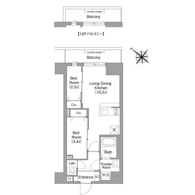 コンフォリア・リヴ豊洲キャナル（0908） 間取り図画像
