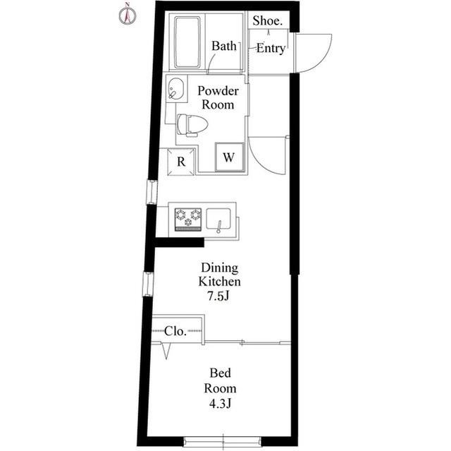 ミリアレジデンス品川中延（308） 間取り図画像