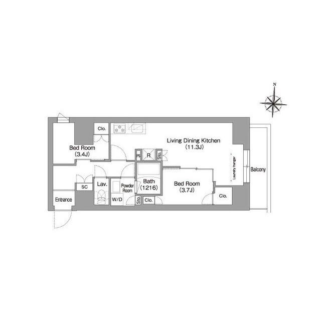 コンフォリア・リヴ南品川（0704） 間取り図画像