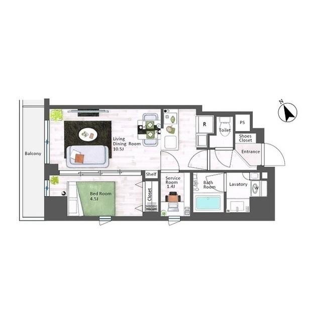 ＡＩＦＬＡＴ代々木上原（701） 間取り図画像