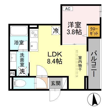 D Paina岩戸北四丁目（203） 間取り図画像