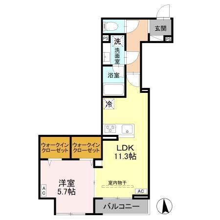 D Paina岩戸北四丁目（202） 間取り図画像