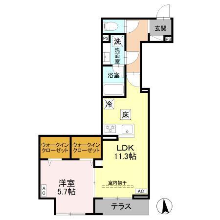 D Paina岩戸北四丁目（102） 間取り図画像