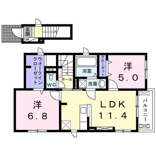 ホフヌング弐番館（201） 間取り図画像