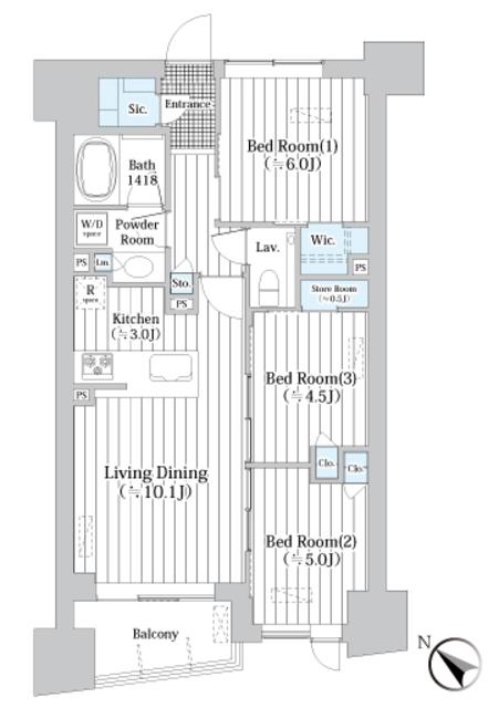 ザ・グランクラッセ日本橋イースト（1204） 間取り図画像