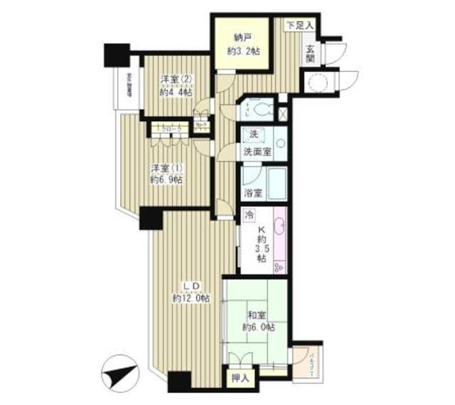 ニチレイ明石町レジデンス（1504） 間取り図画像