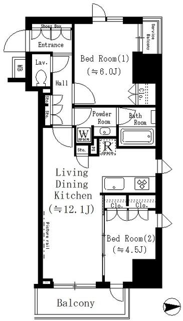 ルフォンプログレ文京湯島（201） 間取り図画像