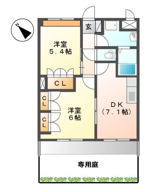 ガーデンヒルズNAKAYAMA弐番館 間取り図画像