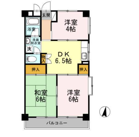 長瀬第一マンション（101） 間取り図画像