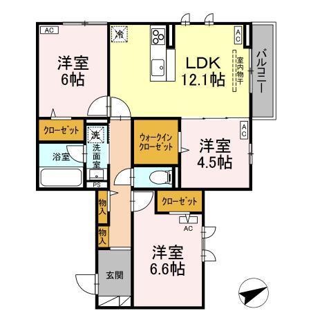クラシアス（201） 間取り図画像