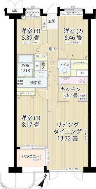 グランフォート目黒（306） 間取り図画像