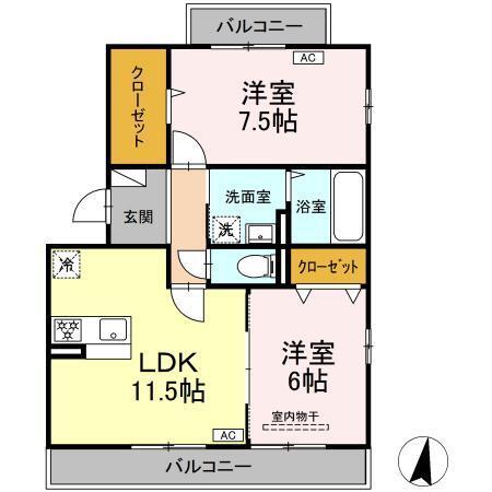 フェアレーン高野台　　Ⅰ（303） 間取り図画像