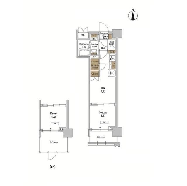 ＲＪＲプレシア蒲田（107） 間取り図画像
