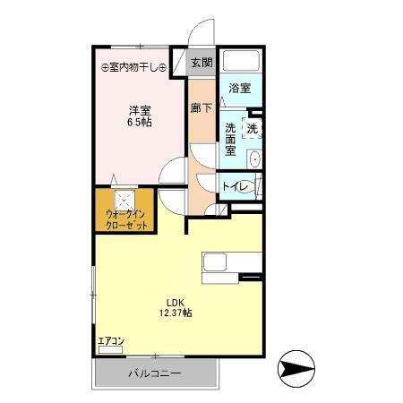 リッツハウスⅢ（101） 間取り図画像