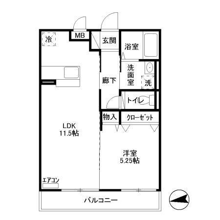 Pure Court（302） 間取り図画像