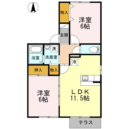 メゾン・ソレイユ（101） 間取り図画像